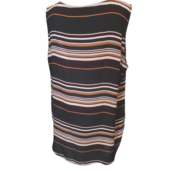 LOFT Blouse Top Cami‎ Sleeveless Career Office Professional Chic XL Neutrals - Picture 3 of 7